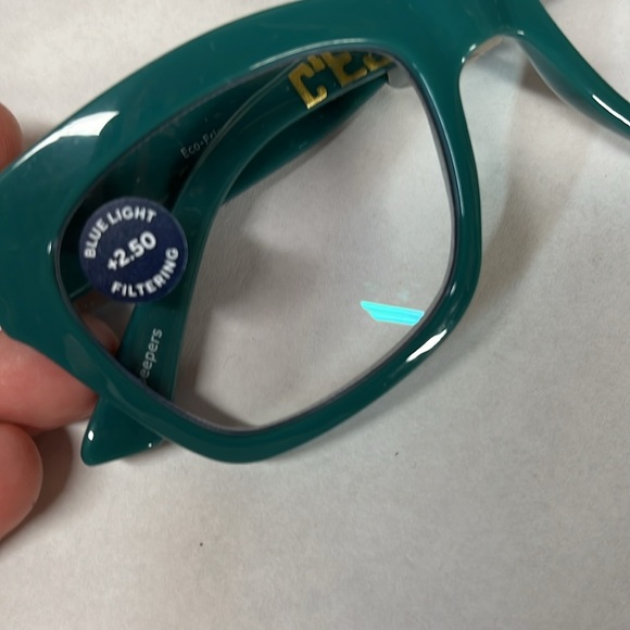 Anthropologie Blue light 2.50 Teal Women's Glasses - Picture 4 of 5
